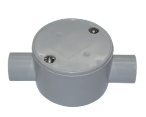 20MM 2 Way Shallow Junction Box - Grey