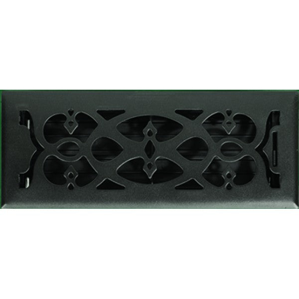 Matte Black Victorian Floor Vent 100x300mm