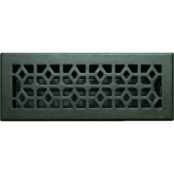 Pewter Cast Iron Marquis Ducted Heating Vent Register 100x300mm