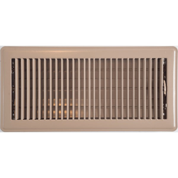 Beige Metal Louvered Floor Vent Register 150x350mm