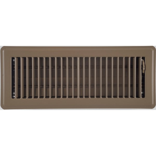 Brown Metal Louvered Ducted Heating Floor Vent 100x300mm